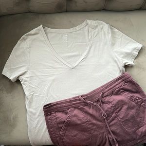 Old Navy, Relaxed fit, tan short sleeve shirt. Size small.